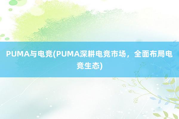 PUMA与电竞(PUMA深耕电竞市场，全面布局电竞生态)