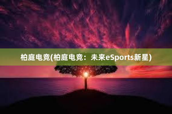 柏庭电竞(柏庭电竞：未来eSports新星)