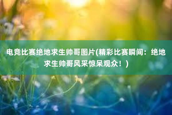 电竞比赛绝地求生帅哥图片(精彩比赛瞬间：绝地求生帅哥风采惊呆观众！)