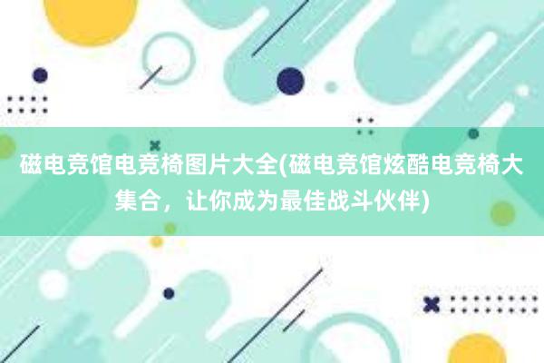 磁电竞馆电竞椅图片大全(磁电竞馆炫酷电竞椅大集合，让你成为最佳战斗伙伴)