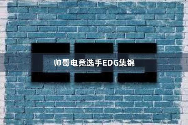 帅哥电竞选手EDG集锦