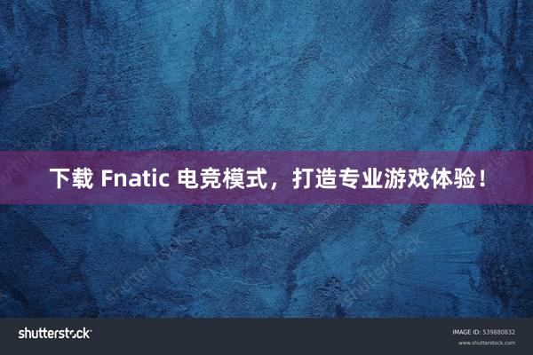 下载 Fnatic 电竞模式，打造专业游戏体验！