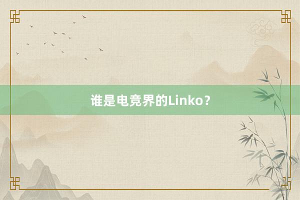 谁是电竞界的Linko？