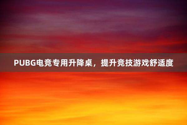 PUBG电竞专用升降桌，提升竞技游戏舒适度