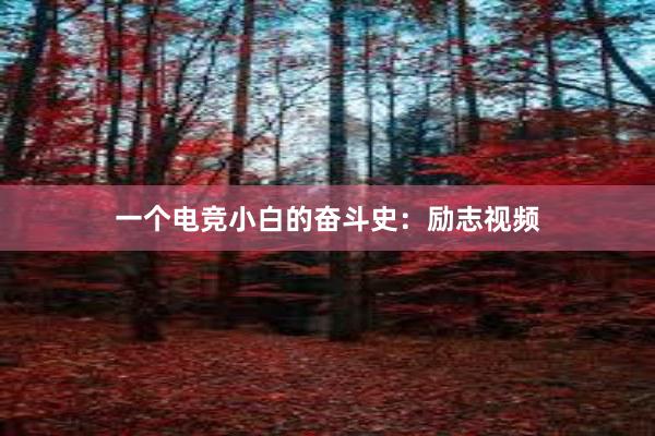 一个电竞小白的奋斗史：励志视频